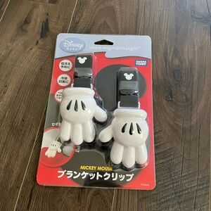 Disney Mickey Mouse Glove Blanket Clips - Black and White